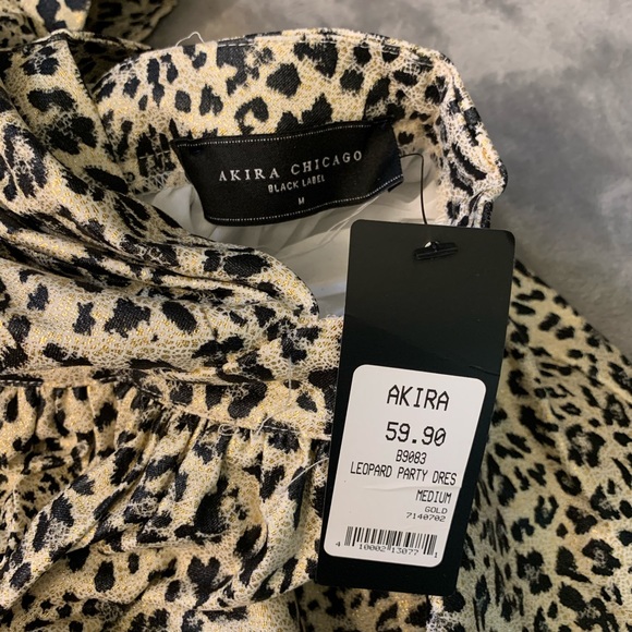 *SOLD* NWT Wild and Fun Leopard Mini Cutout Dress - Picture 4 of 6